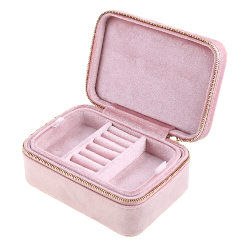 Flannel Jewelry Storage Box Travel Jewelry Box Ring Earrings Jewelry Box Dropship