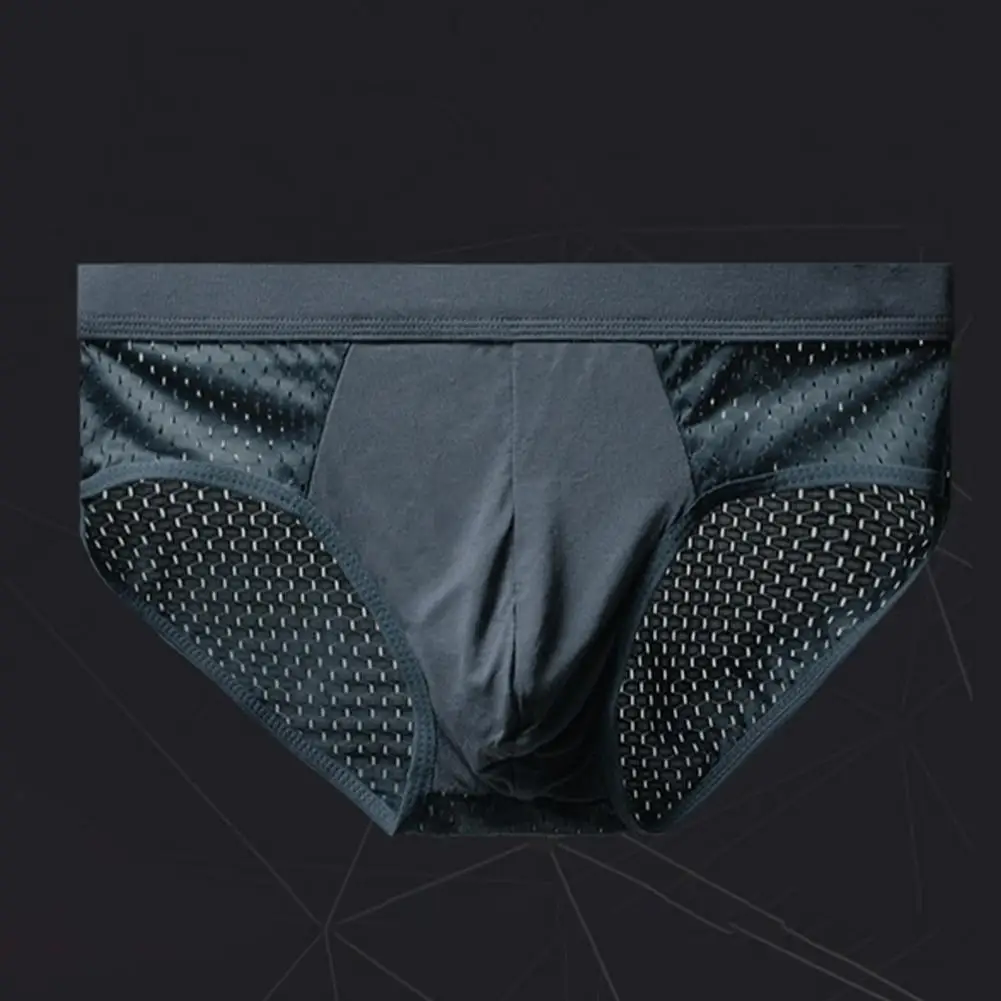 Men Briefs Mesh Breathable Hollow Out U Convex Panties Underwear Openwork U Convex Briefs Panties Comfortable Men Panties