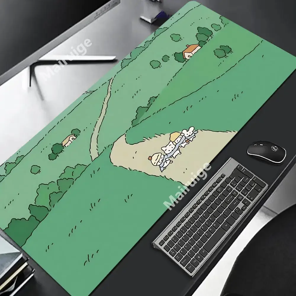 Cute rabbit Mouse Pad Large Computer Office Game Table Mats XXL Rubber Anti-slip Gaming Keyboard Mousepads Long Desk Pads