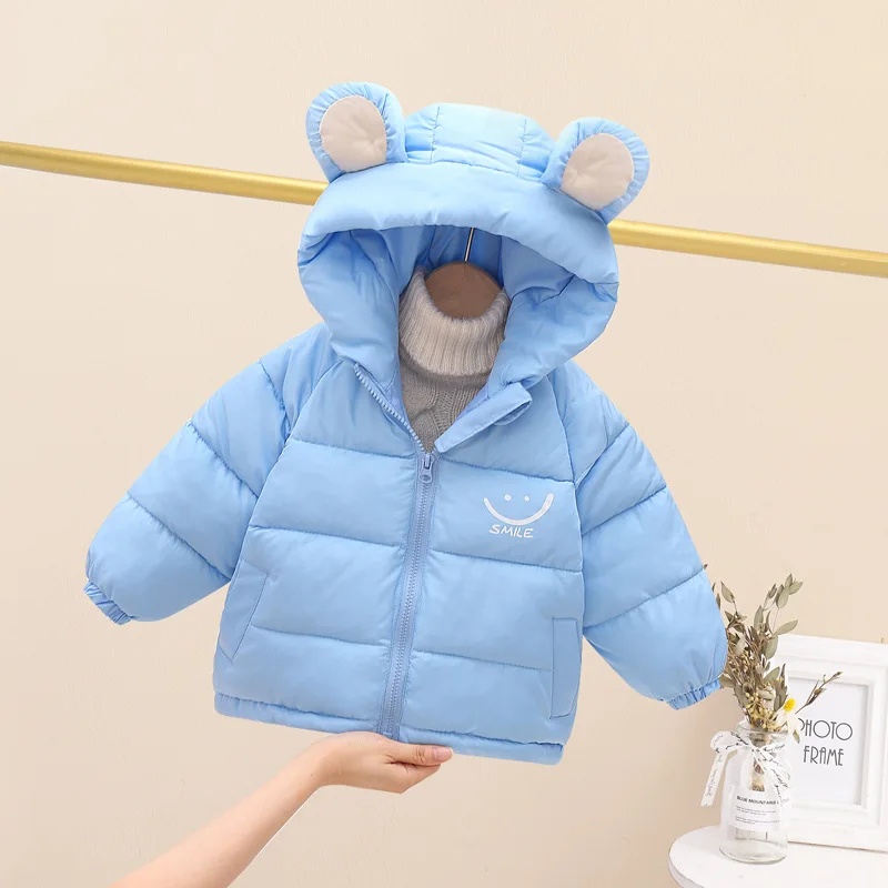 2024Spring, Autumn and Winter New Boys and Girls Korean Style Children\'s Thermal Cotton Coat down Cotton-Padded Jacket