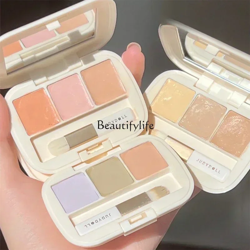 Three Colors Concealer Concealer Plate Liquid Orange Face Cover Fleck Cover Dark Circles Tears Groove Brightening