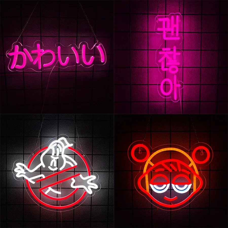 Used For Wall Decor, Usb Powered, Used For Room, Home, Game Room, Office Wall Lights, Easy To Hang,Animation Series Neon Signs