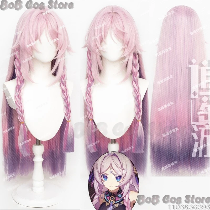 

Citlali Hair Game Genshin Impact Косплей Опора Длинный Парик Коса Розово-Фиолетовый Градиент 80 см Женщины Девушка Хэллоуин Ролевая Игра Индивидуальные