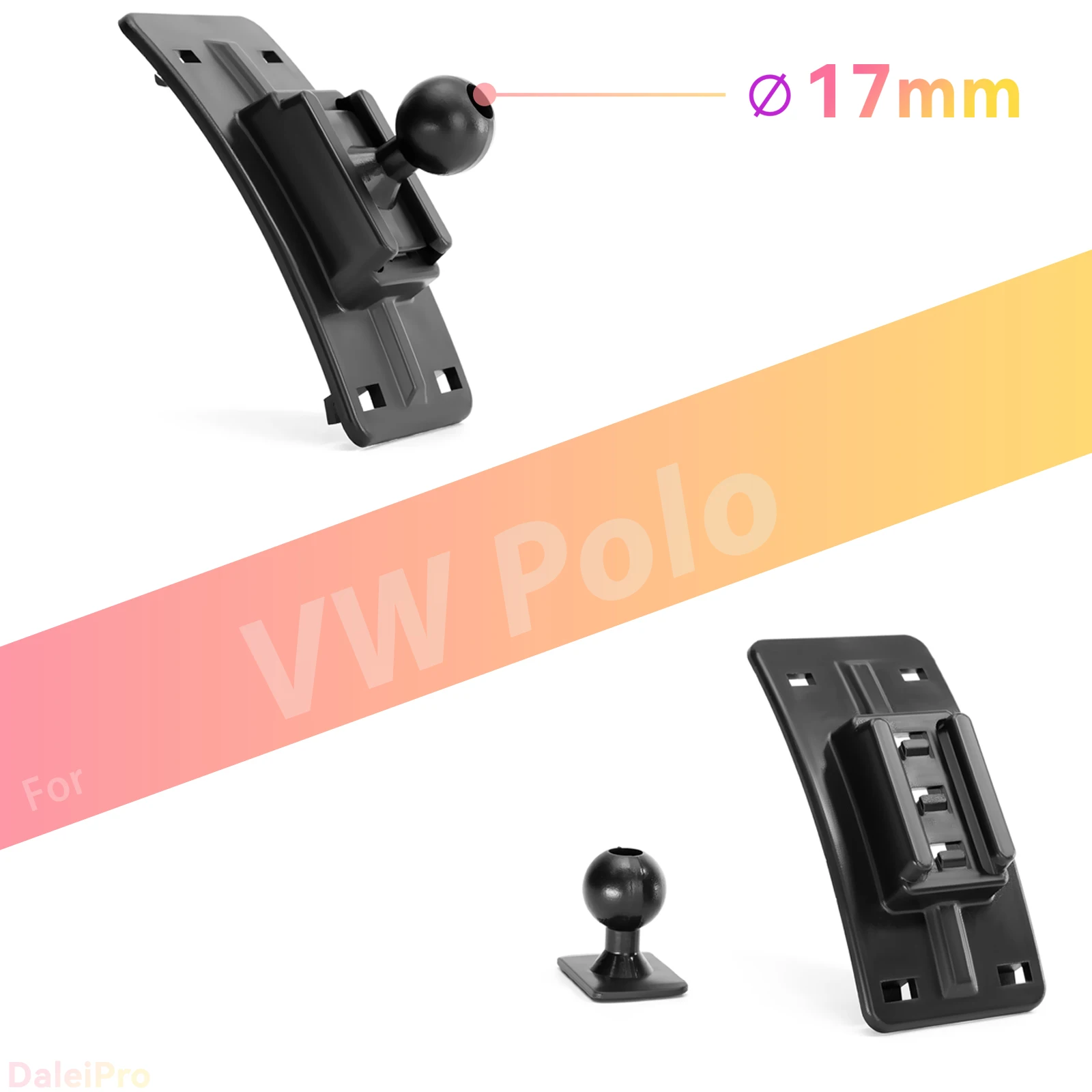 Maßgefertigte Magnetische Handyhalterung mit Luftstrom-Kühlung für Volkswagen VW Polo 2002 2003-2009, 360° Drehbar ° Schwenkbare Telefonhalterungsbasis – Detail 2