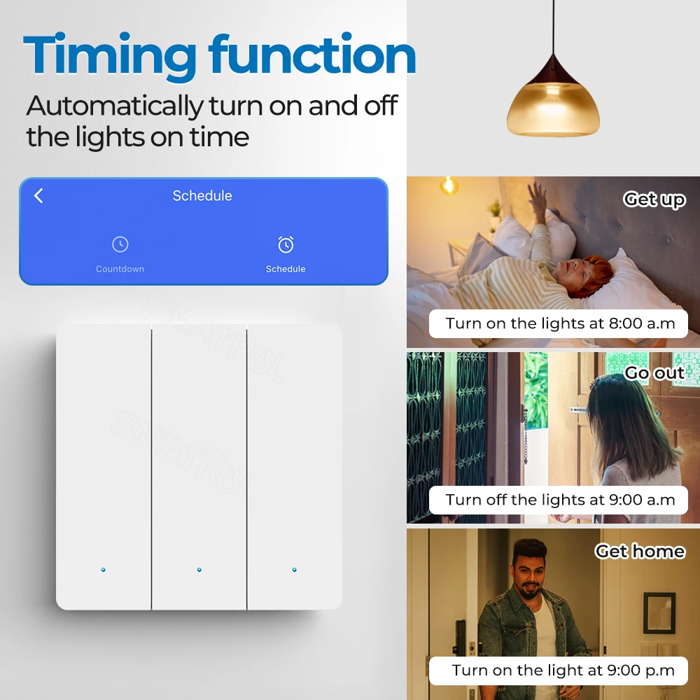 Tuya Zigbee EU Smart Light Switch No Neutral Wire No Capacitor Push Button Wall Switch Smart Life Work With Alexa Google Home