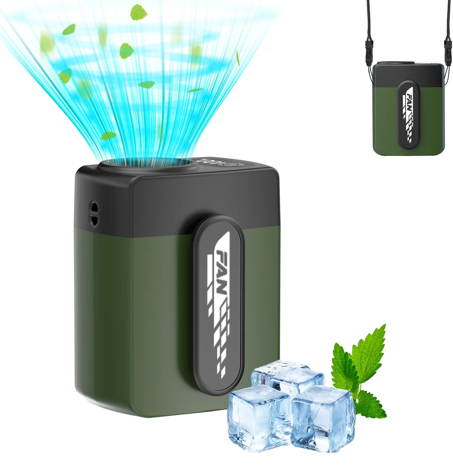 

mini Waist Fans Rechargeable Portable Cold fan High-Speed Wireless Fans 10000mAh Clip Waist Outdoor Construction Site Small Fan