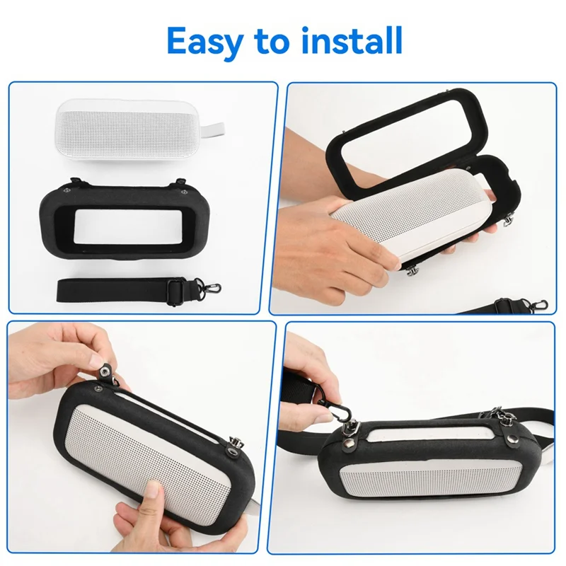 Hard EVA Case For Bose Soundlink Flex 1St Gen 2Nd Gen Speaker-Portable Protective Travel Cover With Shoulder Strap