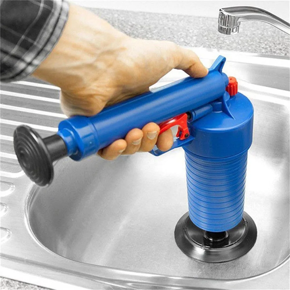 

Air Pressure Drain Cleaner Sewer Cleaning Brush Kitchen Bathroom Toilet Dredge Plunger Basin Pipeline Clogged Remover Tool Set