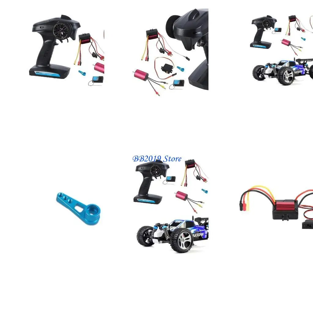 

Q0KB RC Brushless Motor Transmitter Receiver 35A ESC Steering Motor Arm Upgrade Accs for WLtoy A959 A959-B A979-B HSP for Mon