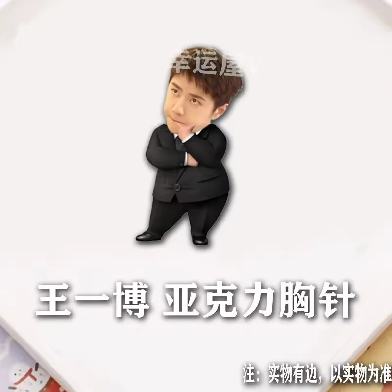 Wang Yibo's brooch, schoolbag pendant, decorative, funny school uniform badge, pen case, accessory, pin, non-fading gift