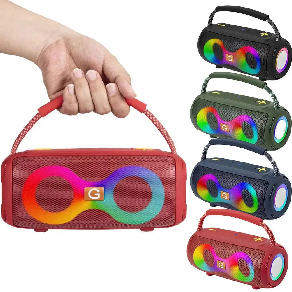 

Portable Bluetooth Speaker With Light Loud Sound And Deep Bass IPX6 Waterproof Pairing Support Bluetooth For Home Party