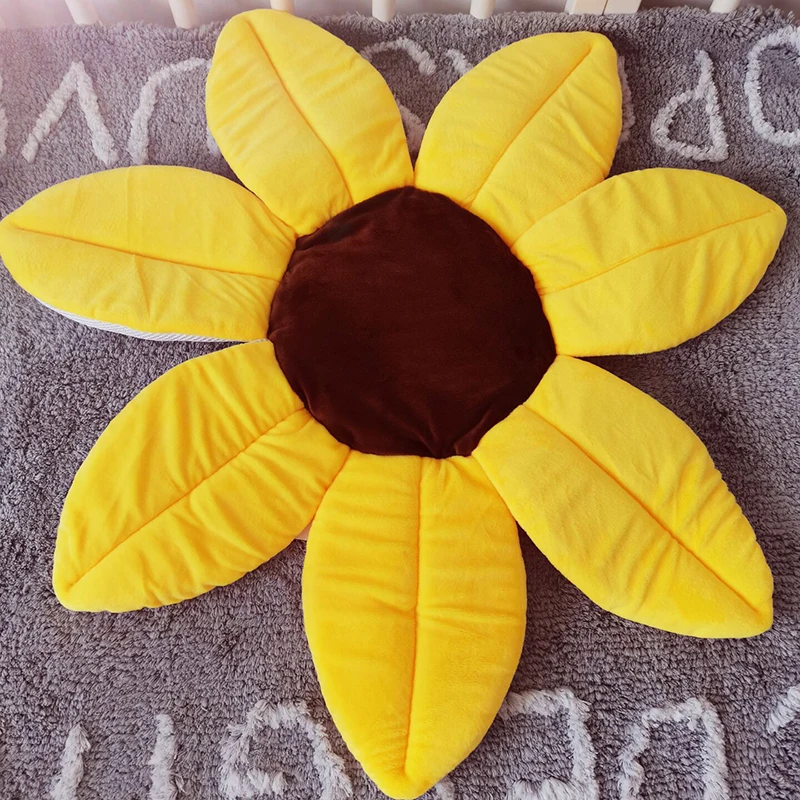 70cm Baby Blooming Bath Mat Flower Bathtub Newborn Foldable Four Petal Flower Shower Cushion Mat Baby Security Petal Seat Pad