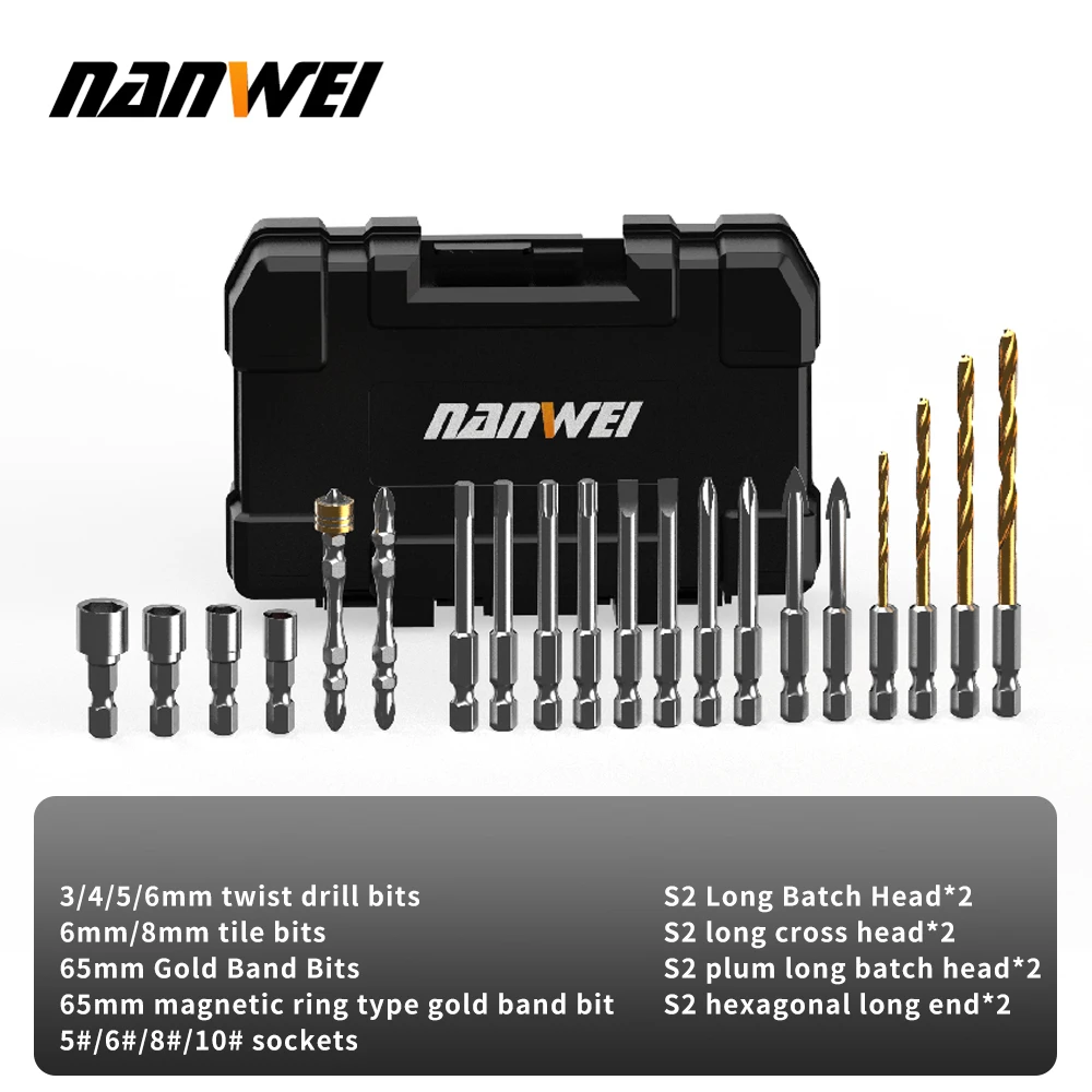 NANWEI Multifunction Screwdriver Case Tool Accessory Kit Home Work Screw Repair Kit Deluxe Edition