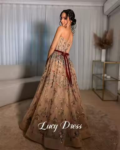 Lucy Customized Evening Dress Sharon Happy Evening Dresses for Special Occasions Wedding Party Dresses Elegant Lady Dress Robe