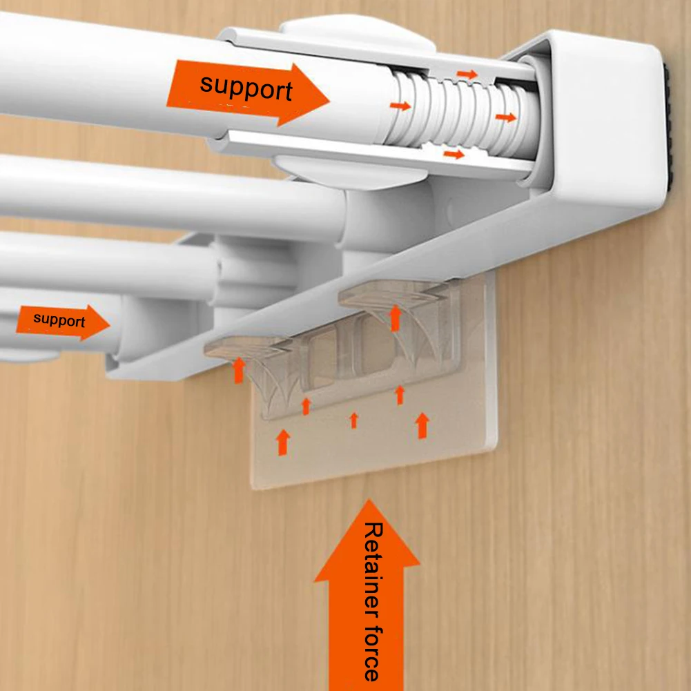 High Quality Quality Is Guaranteed Brand New Bracket Layered Shelf Transparent Color Upgrade Design No Punching Design