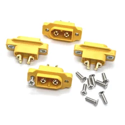 AMASS XT60E-M Mountable XT60 Male Plug Connector 4.23g For Racing Models Multicopter Fixed Board DIY Spare Part