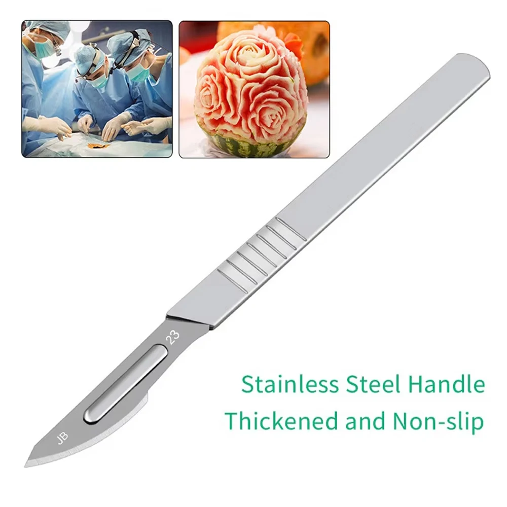 Industrial Carbon Steel Scalpel Blades Handle Scalpel for Biology Anatomy Practicing DIY Cutting Tool PCB Repair Sculpting view 3
