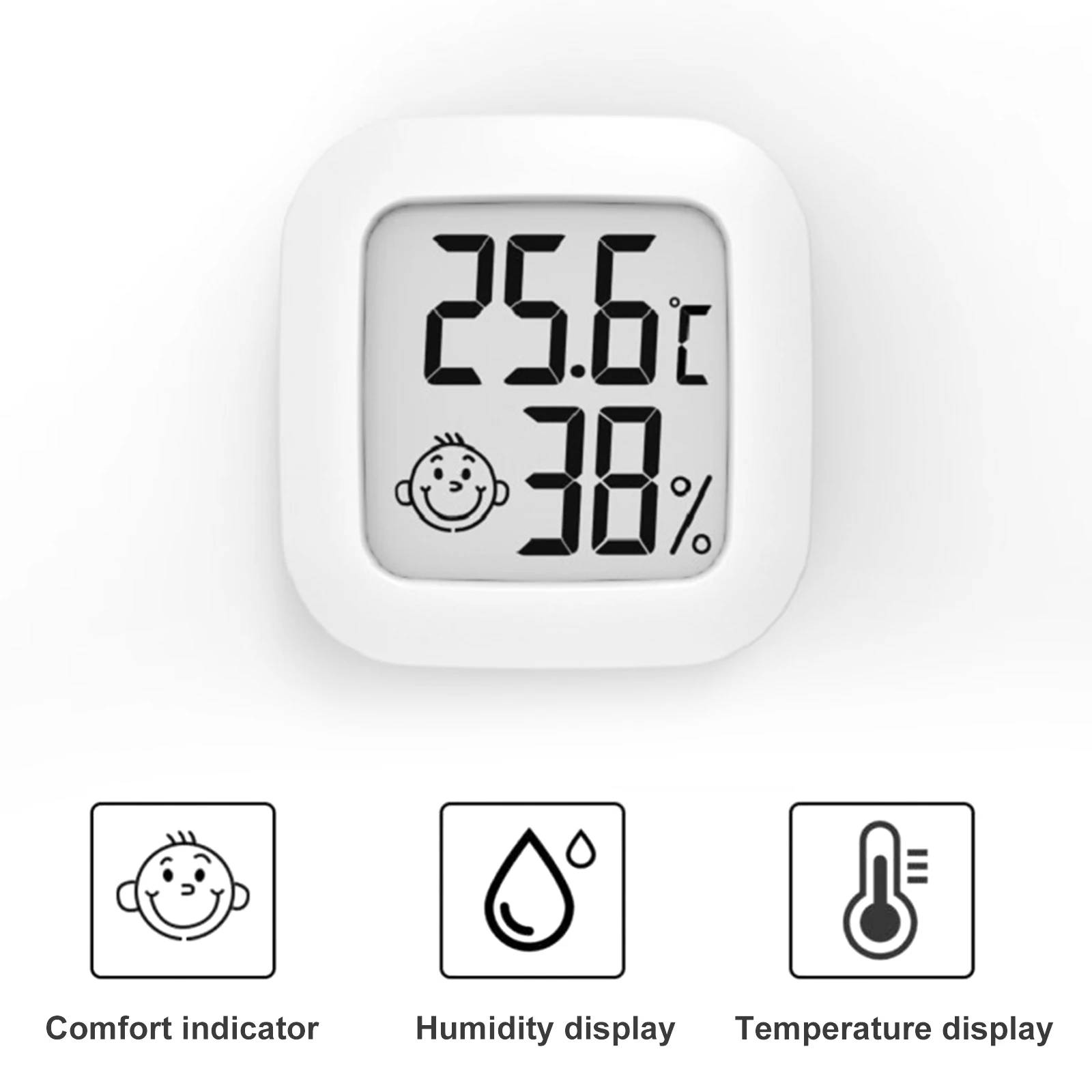 Mini Electronic Thermohygrometer Temperature Humidity Monitor Temperature Measurement Instruments Weather Station for Home