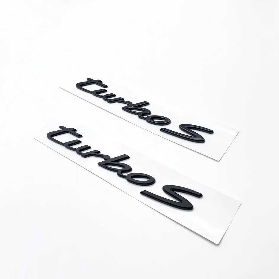 1pcs New Design 3D Metal Car Turbo S Boost Emblem Badge Sticker Decal Auto Bumper Tail Door Trunk Sticker Car Rear Accessorys