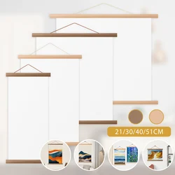 4Pcs Magnetic DIY Frame Wood Poster Frames Poster Hanger Frames Canvas Print Wall Art Recyclable Magnetic Photo Frame Home Decor