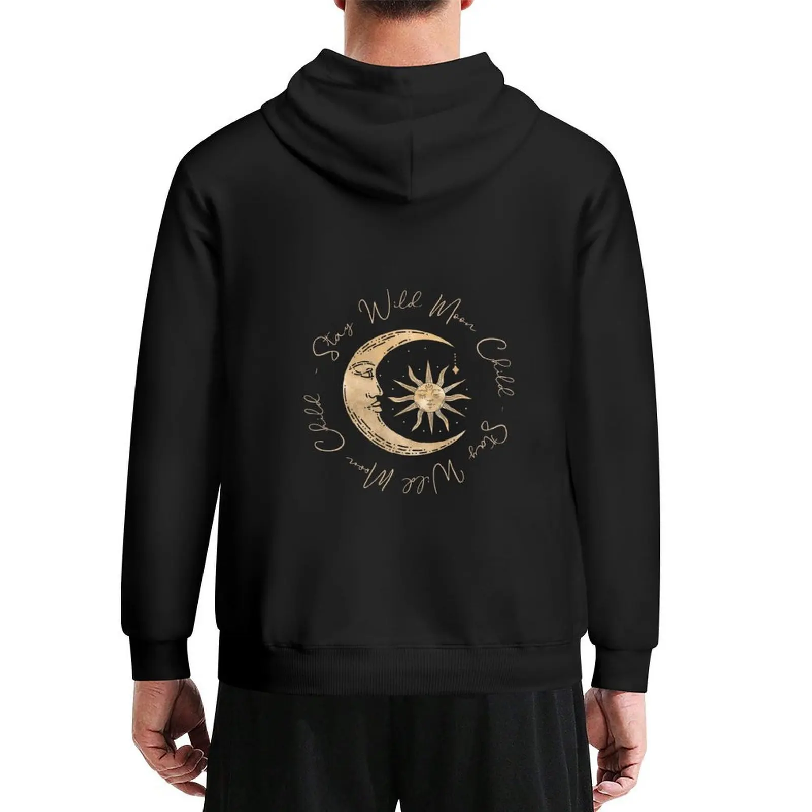 Beautiful Sun and Moon Celestial Boho Hoodie men clothing autumn clothes men's winter sweater male clothes graphic hoodie