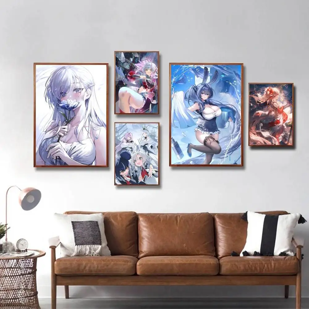 Anime Game Azur Lane Manga Posters HD Print Vintage Wall Art Decor for Home Study Room