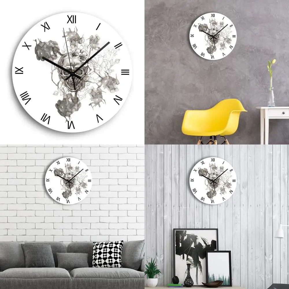 

Акриловые бесшумные настенные часы с тематикой черепа Amazon Бестселлер Инфлюенсер Популярный Уникальный