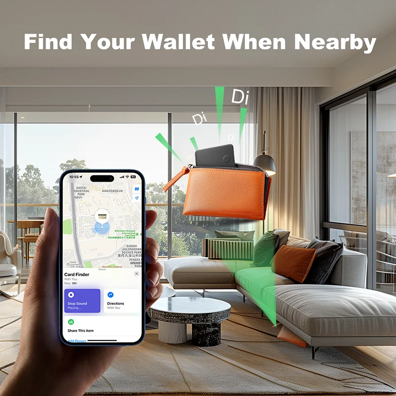 Wireless Charging ABS Material Smart Tacker For Wallet Bag Car With Apple MFi Certificated Keys Toys Finder Locator