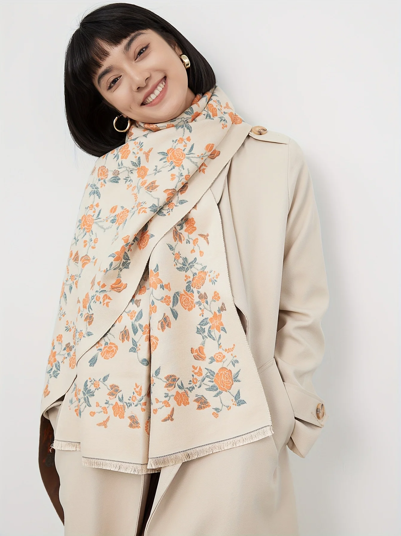 Шарф большого размера, утеплен – обзор и цена Vintage Trench Coat
