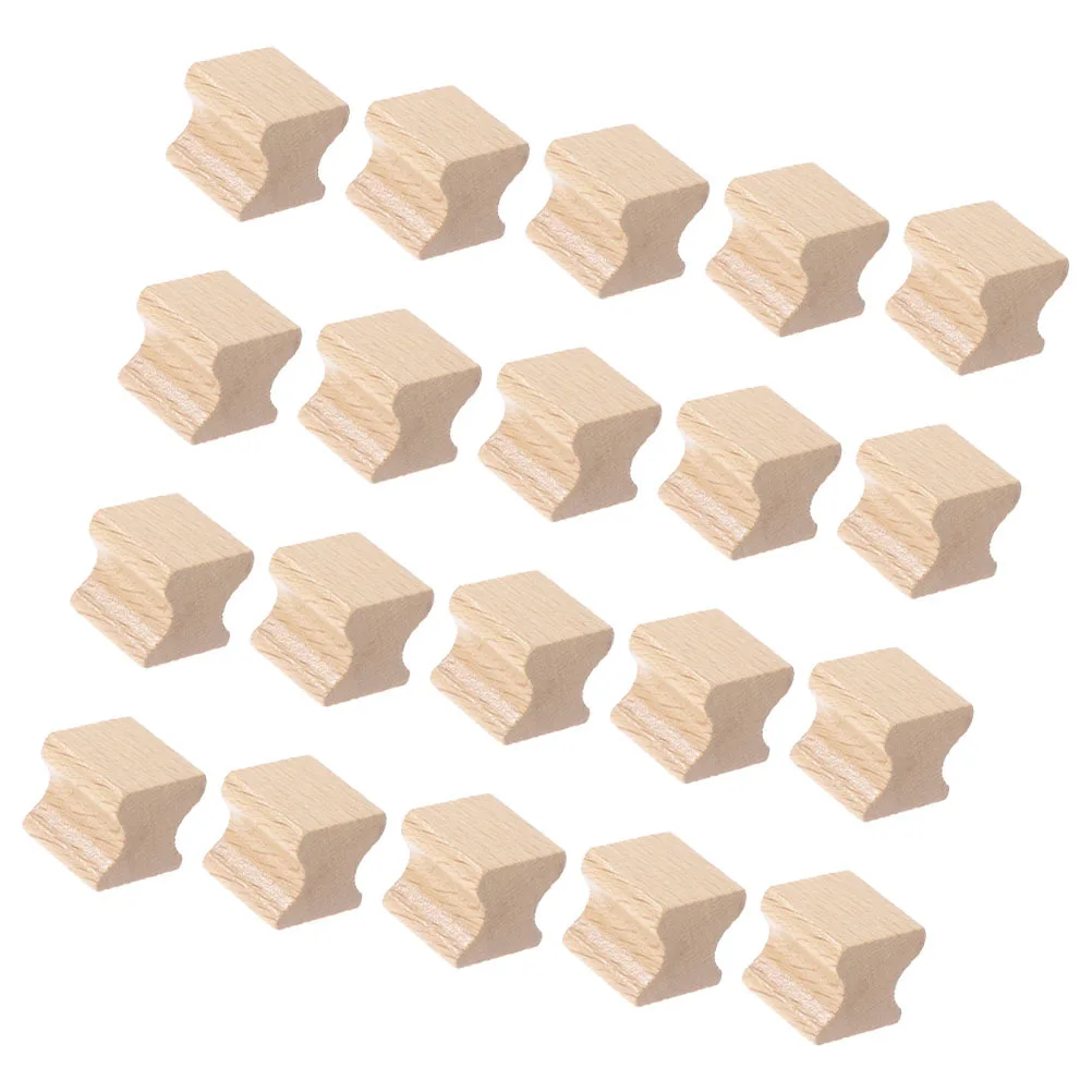 

20Pcs Wood Stamp Blanks Small Blank Groove Carving DIY Wooden Stamps for Crafting Scrapbooking Decorative Seal Making Kit