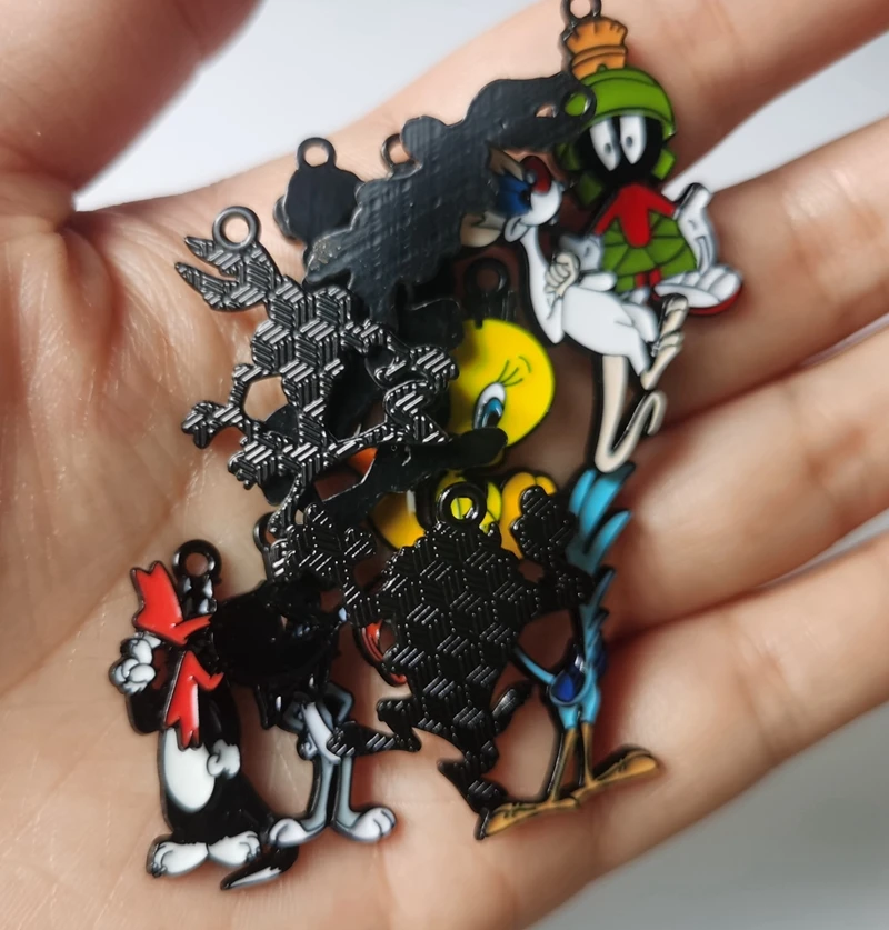 10pcs Cartoon Charm Jewelry Making Enamel Pendant DIY Earring Necklace Bracelet  Accessories Alloy