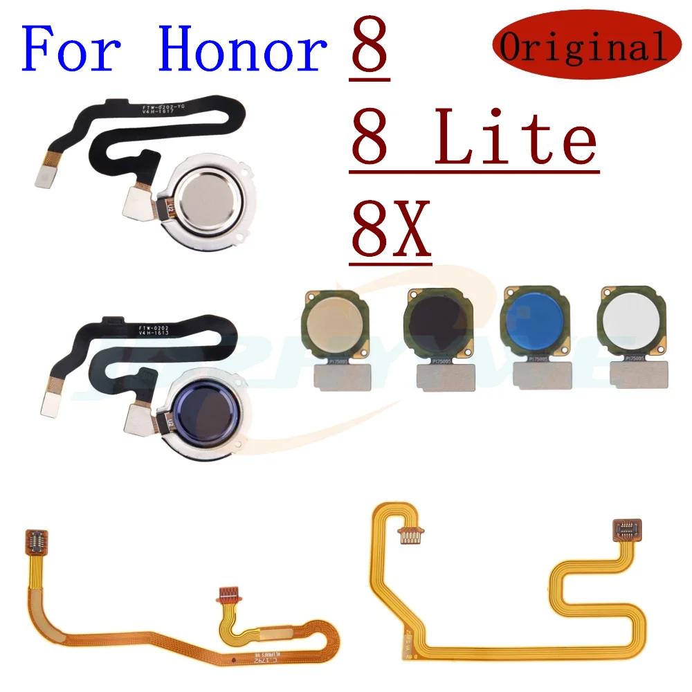 Original For Honor 8 Lite 8X 8lite Fingerprint Sensor Scanner Touch ID Connect Motherboard Home Button Extension Flex Cable