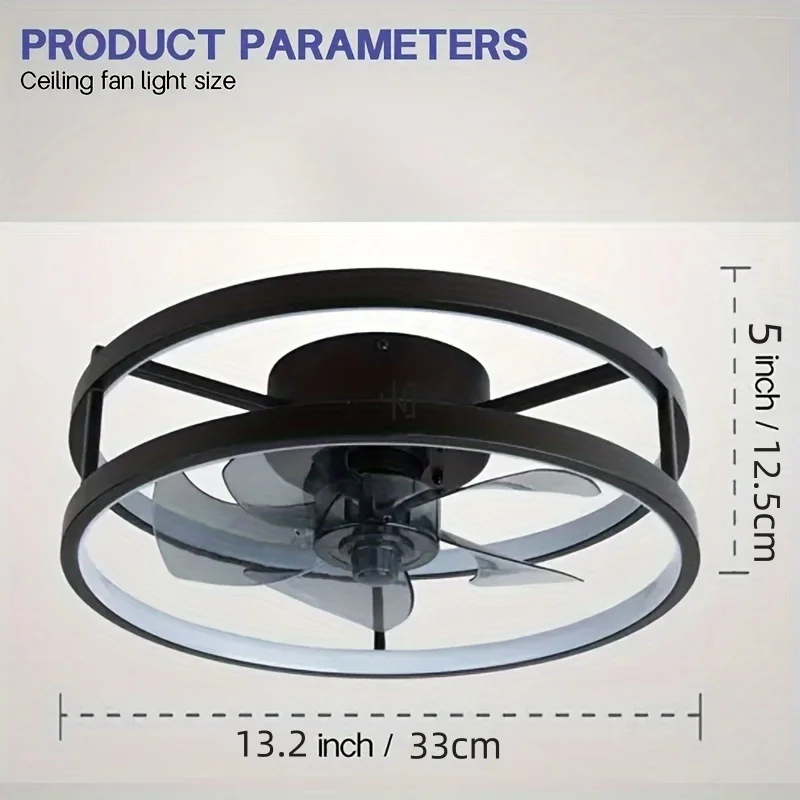 Wentylator sufitowy LED z pilotem 55W wentylator do salonu i sypialni duża dekoracja domu oprawa oświetleniowa AC85 ~ 265V