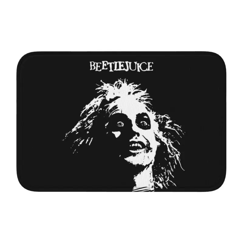 Custom Welcome Beetlejuices Horror Ghost Floor Door Bath Kitchen Mat Anti-Slip Outdoor Tim Burton Movie  Rug Carpet Footpad