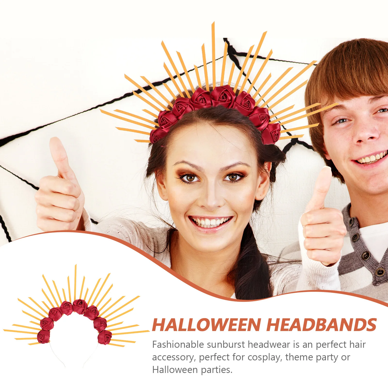 

Sunburst Headband Crown Gothic Goddess Headpiece for Women Floral Headpiece Halloween Prom Theme Party Fashionable Hair