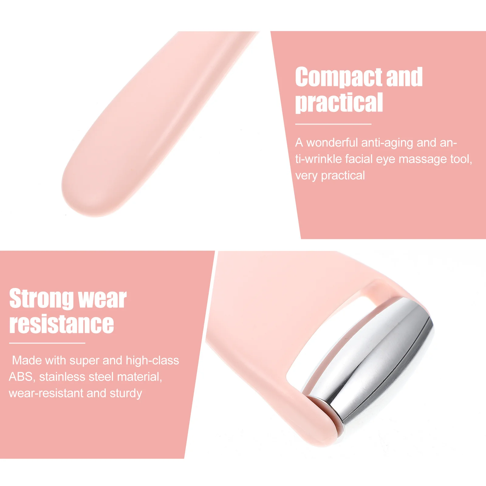 2 stks Schoonheid Voor Gezicht Gezichtsmassage Tool Anti-Aging Rimpel Donkere Cirkel Relief Oogzorg Massager Draagbare Roestvrij