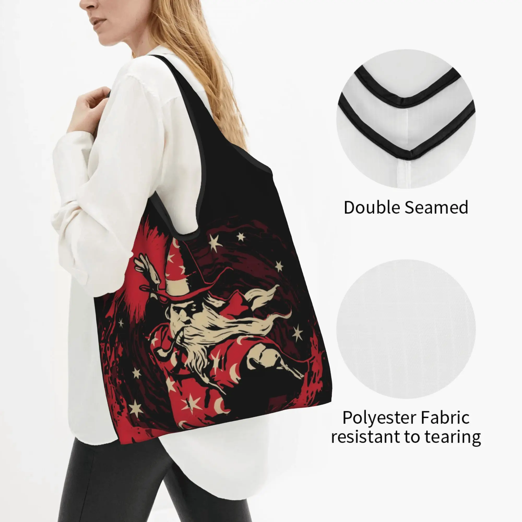 Dungeons & Dragons D&D Fantasy Role Playing Game  Groceries Shopping Bags Funny Shopper Tote Shoulder Bag Big Capacity  Handbag