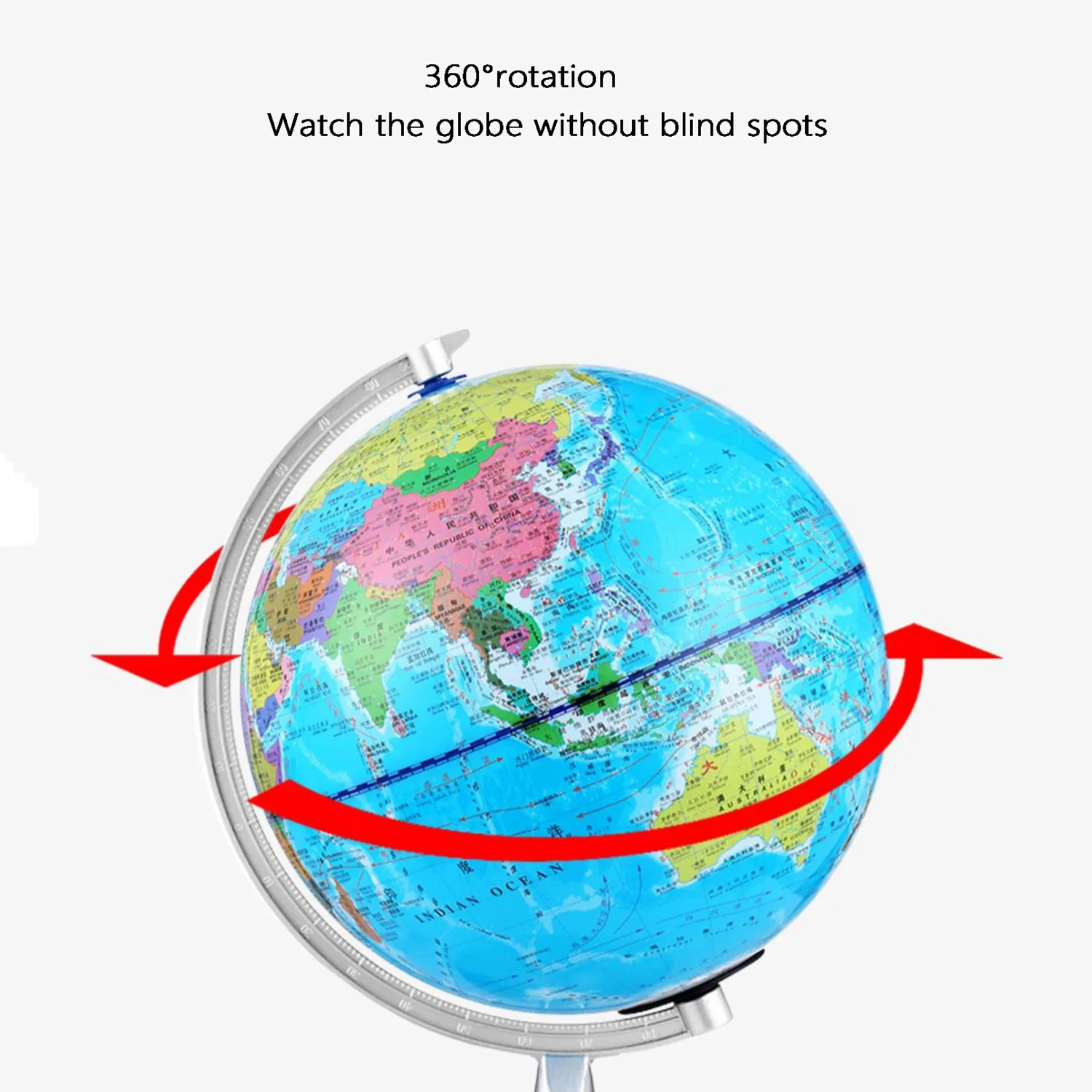 Imagem -03 - Globo Led do Mapa do Mundo com Luz Noturna Smart Voice ar Glowing World Globe Ferramentas para Aprender Presentes Infantis 20cm