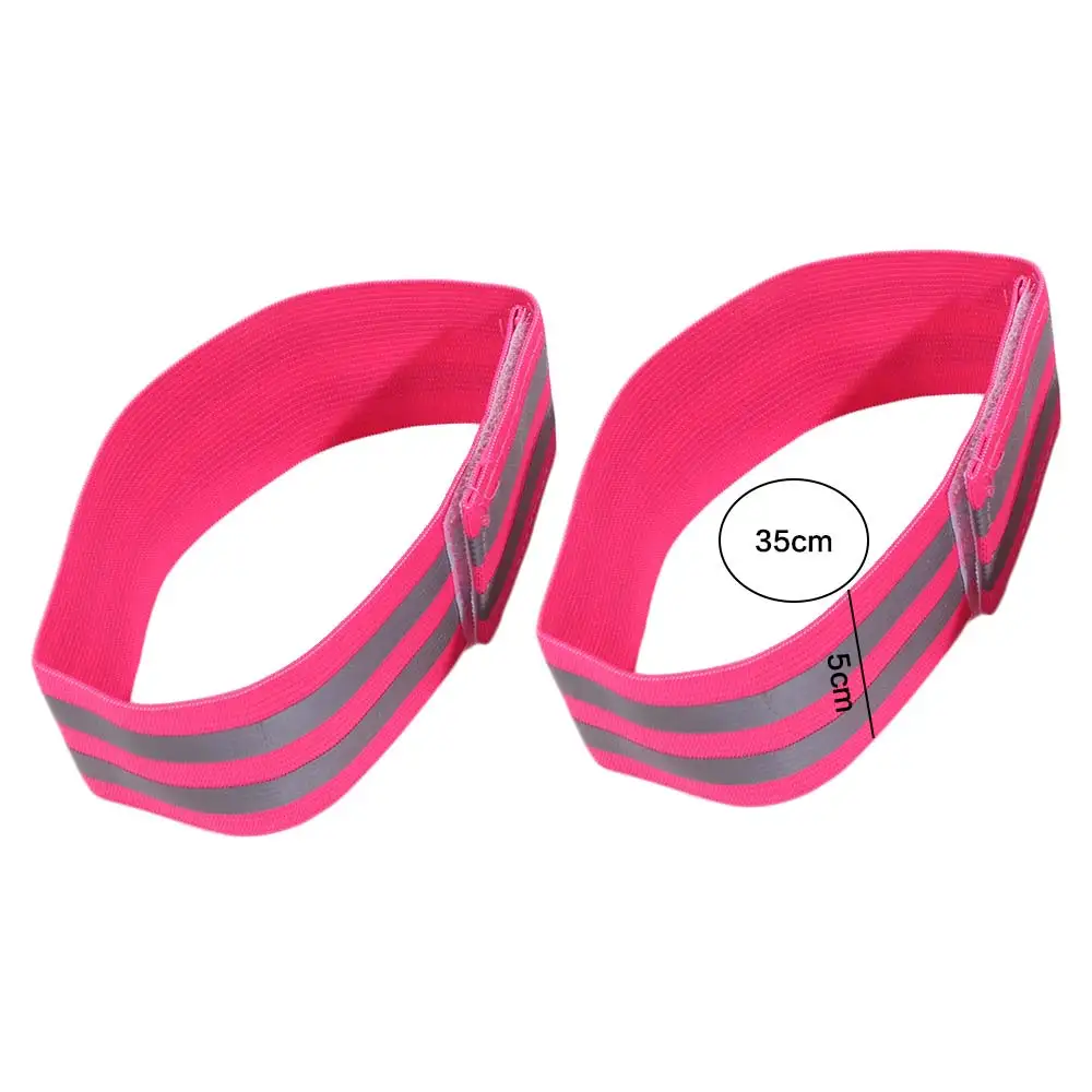 8PCS Multifunctional Warning Reflective Bands Adjustable Elasticated High Visibility Reflect Straps Safety Reflector Tape Leg