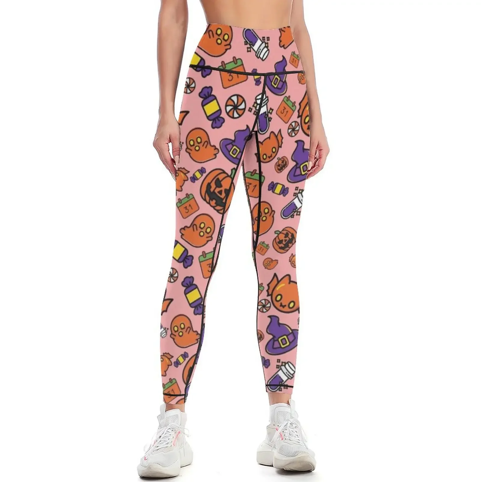 

Happy spooky Halloween Leggings sport set sports for gym Female legging pants sportswear gym Womens Leggings