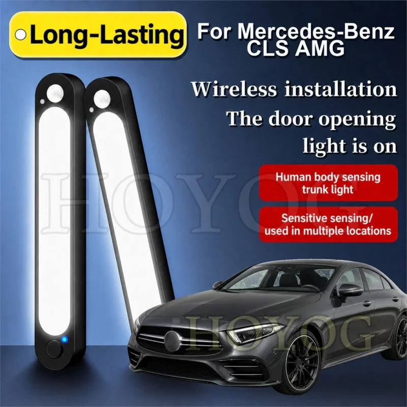 For Mercedes-Benz CLS AMG 2005-2023 Car Trunk Light LED Lamp Motion Sensor Stick On Boot Cargo Light Sedan Interior Cabin