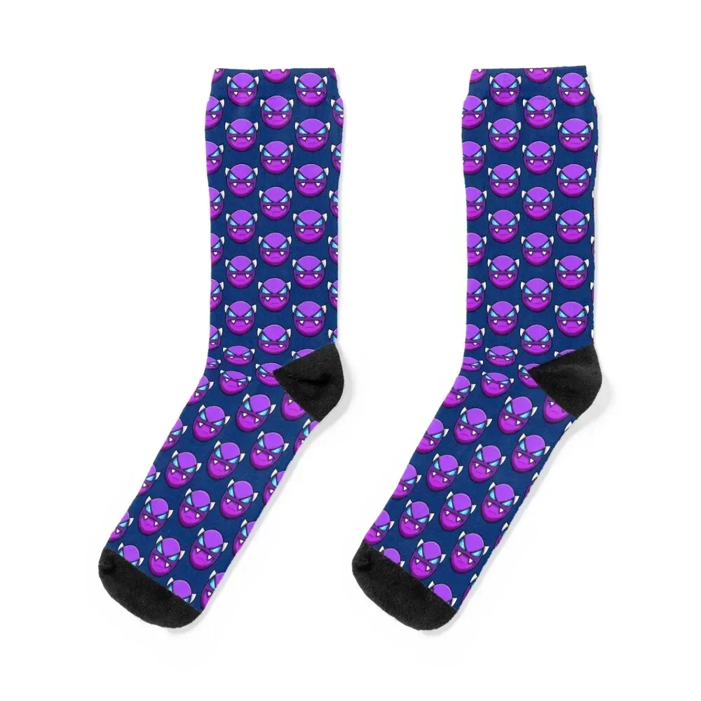 Geometry dash Easy demon Socks Stockings man cycling warm winter Boy Socks Women's