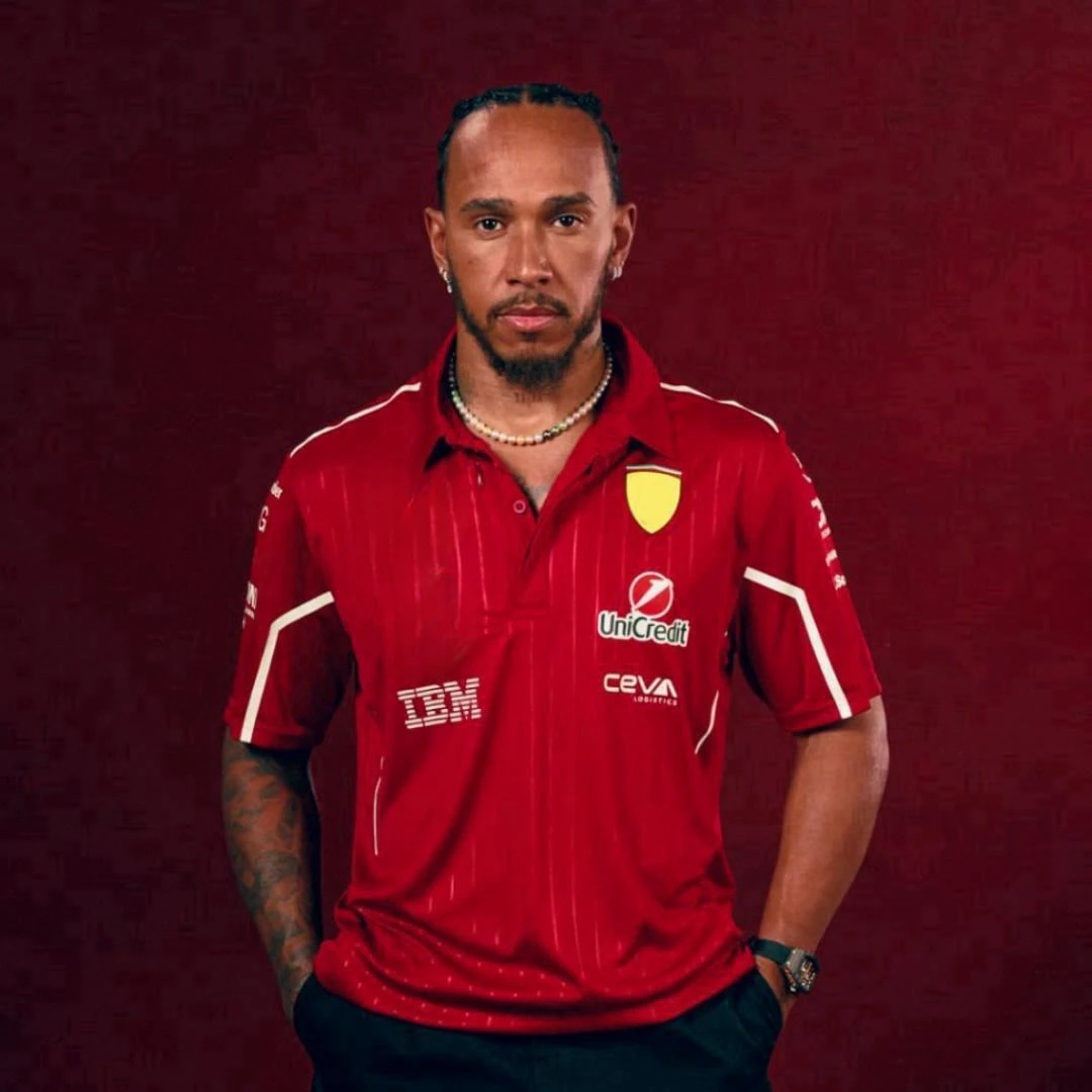 F1 Hamilton 2025 Polo Jersey Scuderia 2025 Equipo Charles Leclerc Polo Traje de carreras de Fórmula Uno