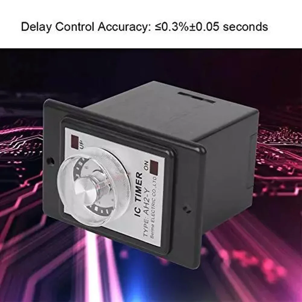 Needle Time Relay AC V AH Y Seconds Power On Delay Timer Socket Base Large Contact Capacity Power On Delay Timer