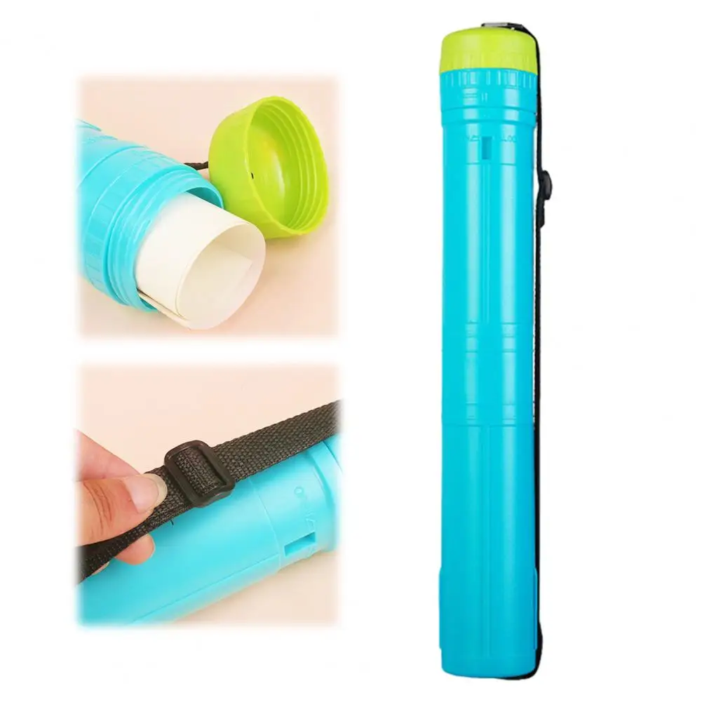 Tubo de viaje telescópico para pintura artística, tubo de transporte de arte telescópico ajustable para almacenamiento de dibujo de documentos para viajar