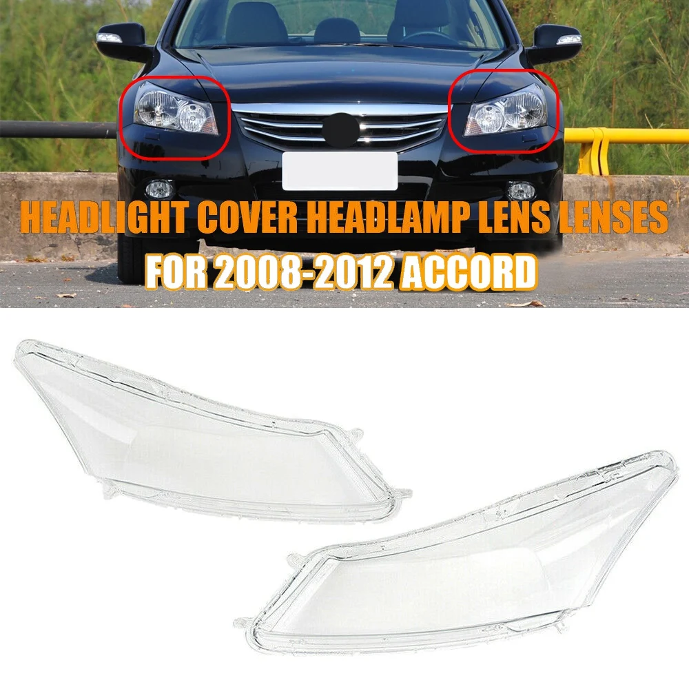 

Left+Right for Honda Accord 2008-2012 Car Headlight Lens Cover Headlight Lamp Shade Front Auto Light Shell(Pair)