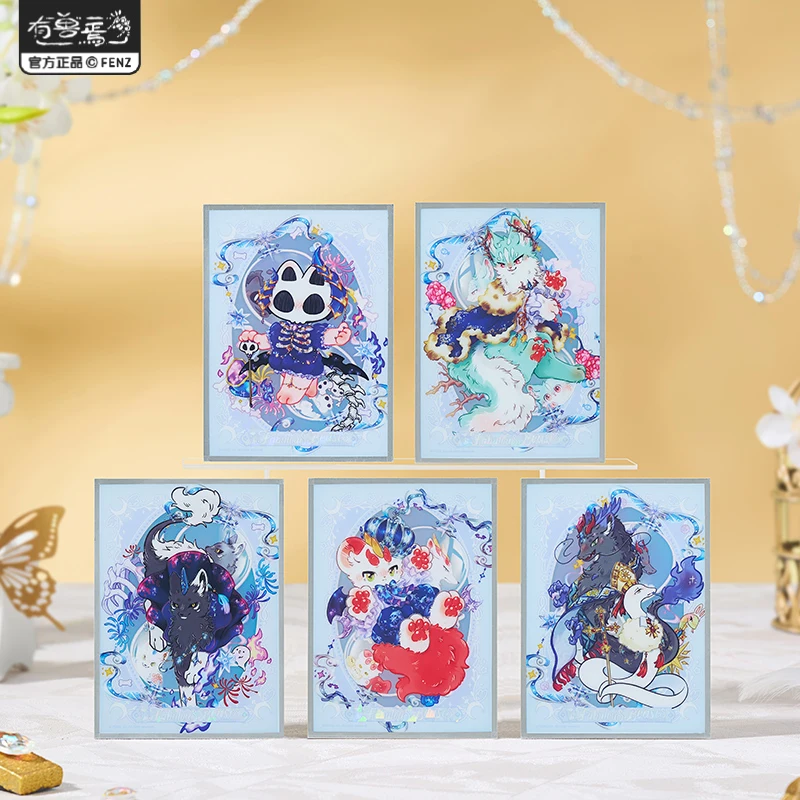 In Stock Official Fabulous Beasts Acrylic Shikishi Colored Paper Eighth Anniversary Series Anime Game Toy Kids Halloween Gift