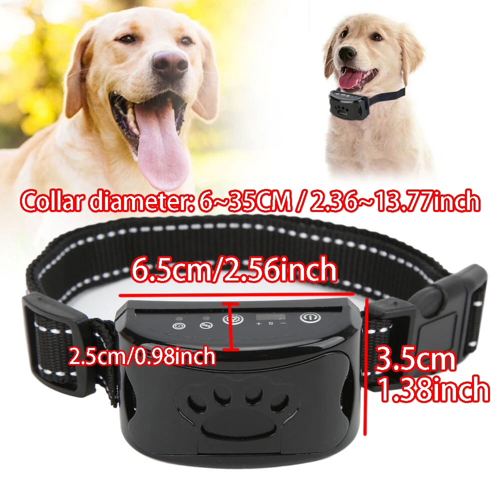 Stop Barking Collar Anti Bark Collar Rechargeable Automatic Collar Black Blue Dog Training Collar Pet Supplies For Puppy Dogs