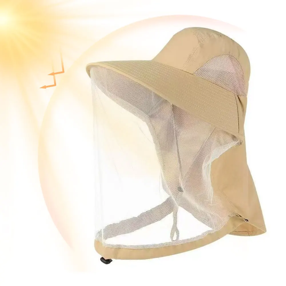 

Складная москитная шапка со скрытой сеткой, рыболовные шапки с шейным клапаном, уличная солнцезащитная шапка для рыбалки, пешего туризма, кемпинга