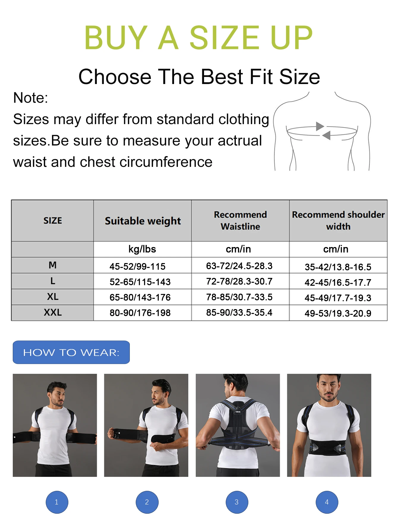 VBOSi Adjustable Back Support Posture Corrector for Men And Women 5 VBOSi Adjustable Back Support Posture Corrector for Men And Women - Image 5